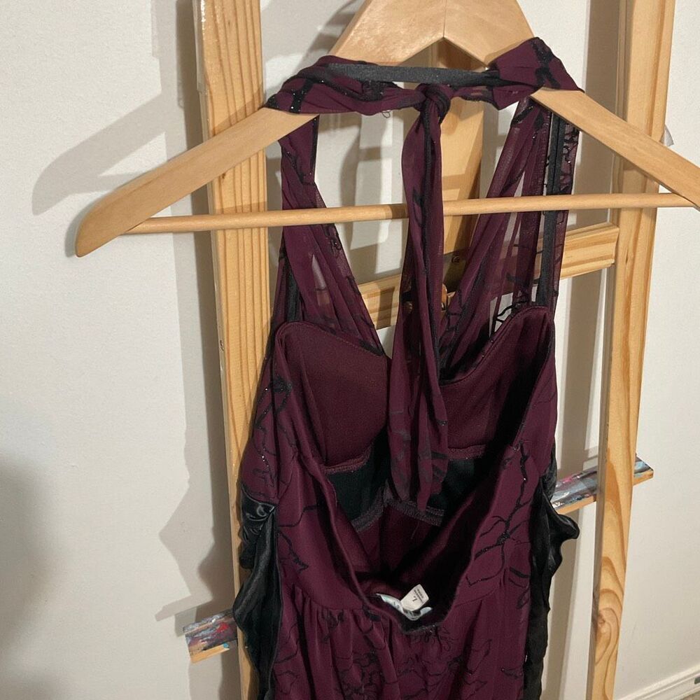 Speechless halter dress, purple/Burgundy,size large - Picture 5 of 14